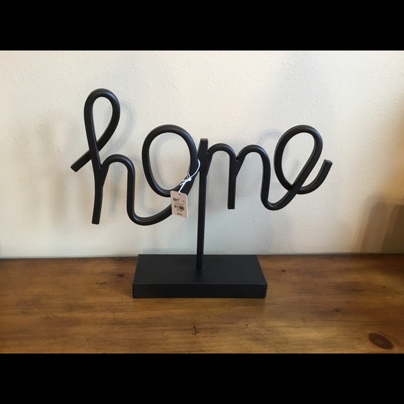 Pier 1 Other - Pier 1 HOME Sign Tabletop Black Metal Decoration